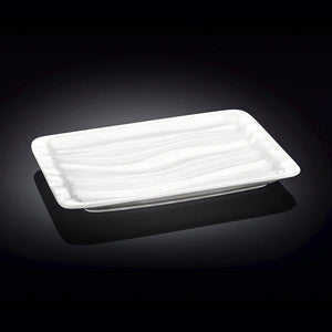 White Rectangle Japanese Style Dish 8.5" inch X 5.5" inch|