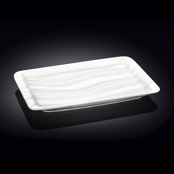 White Rectangle Japanese Style Dish 10.5" inch X 6.5" inch|