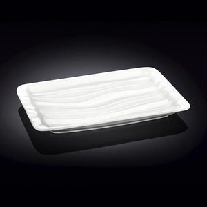 Set Of 3 White Rectangle Japanese Style Dish 10.5" inch X 6.5" inch|