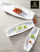 Set Of 3 White Celery Tray / Dish 14" inch X 4.5" inch | 35 X 11 Cm