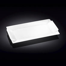 Set Of 6 White Rectangular Platter 9.5" inch X 5" inch| 24 X 12 Cm