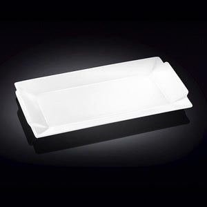 Set Of 3 White Rectangular Platter 13.5" inch X 7" inch| 34 X 18 Cm