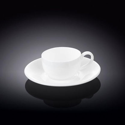 3 OZ | 100 ML COFFEE CUP & SAUCER - WILMAX PORCELAIN WILMAX