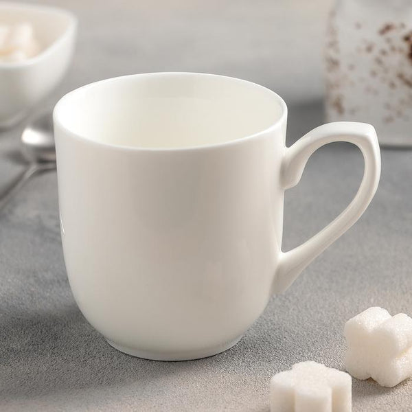 White Coffee Mug 12 Oz  350 Ml Set Of 2 In Gift Box – Wilmax Porcelain