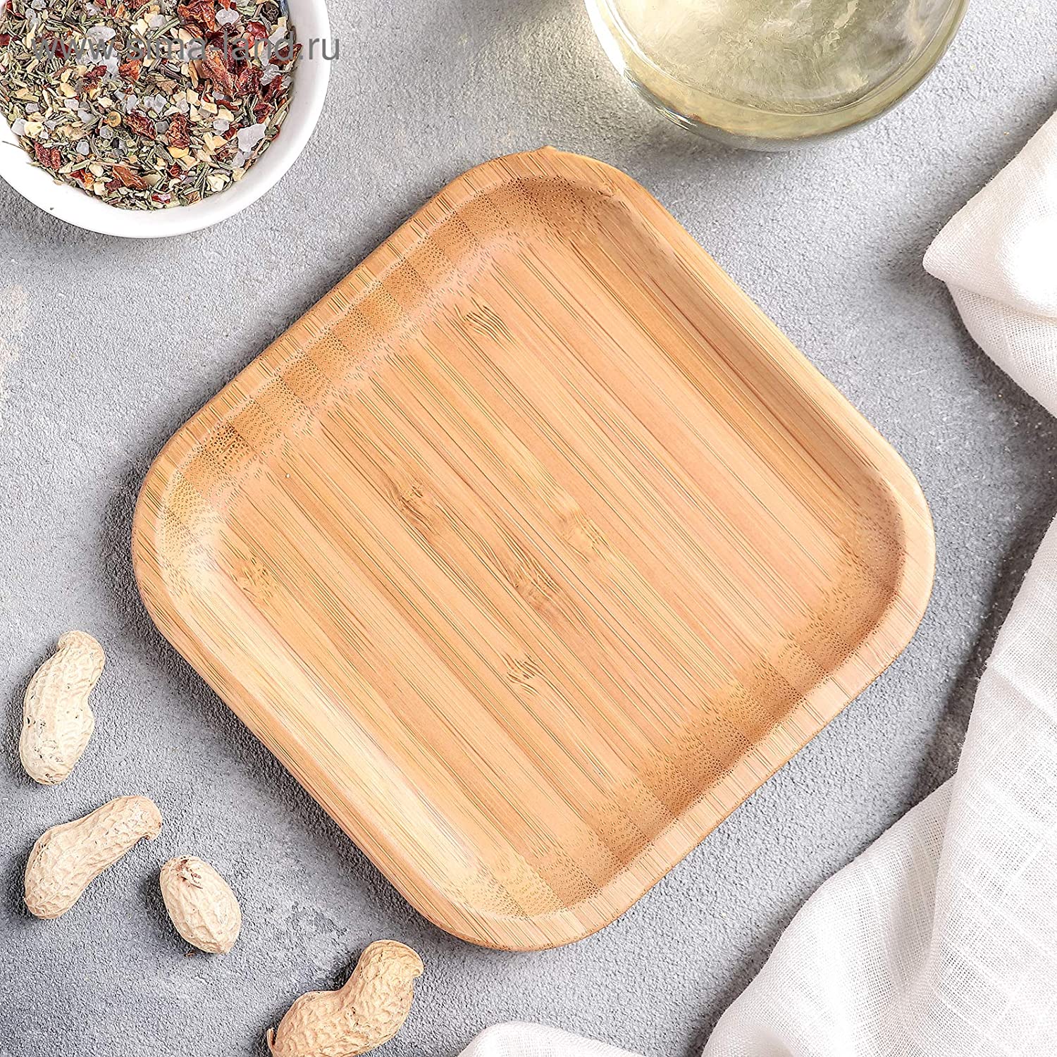 Square 2024 bamboo plates