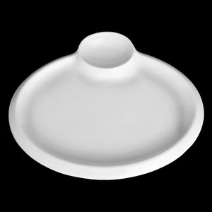 White Round Plate With Sauce Compartment 8" inch |