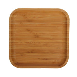 Set Of 6 Bamboo Square Plate 8" inch X 8" inch | For Appetizers / Barbecue