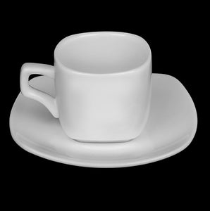 White 3 Oz | 90 Ml Coffee Cup & Saucer