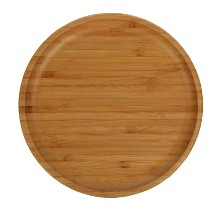 Set Of 6 Bamboo Round Plate 9" inch |For Appetizers / Barbecue / Steak