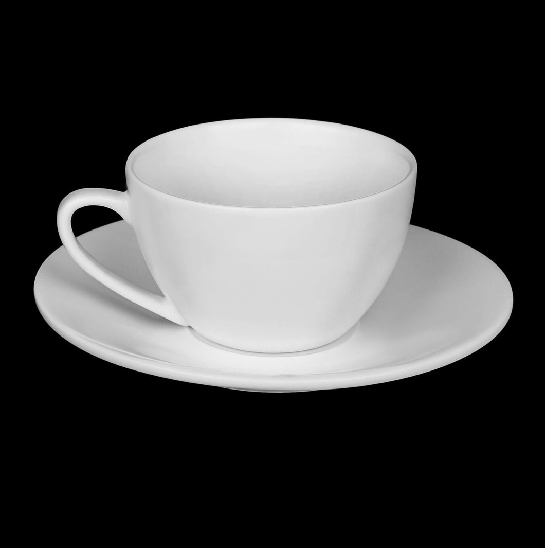 Fine Porcelain 6 Oz | 180 Ml Cappuccino Cup & Saucer WL-993001AB