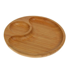 Natural Bamboo 2 Section Platter 8" | 20.5 Cm WL-771042/A