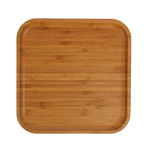 Set Of 6 Bamboo Square Plate 11" inch X 11" inch |For Appetizers / Barbecue / Steak