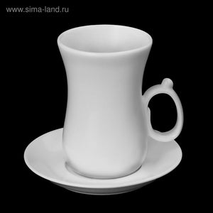 White 4 Oz | 120 Ml Turkish Tea Cup & Saucer
